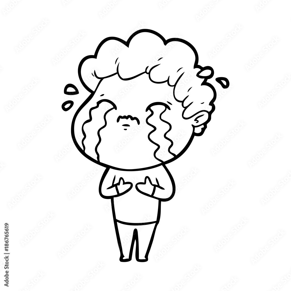 cartoon man crying cartoon man crying