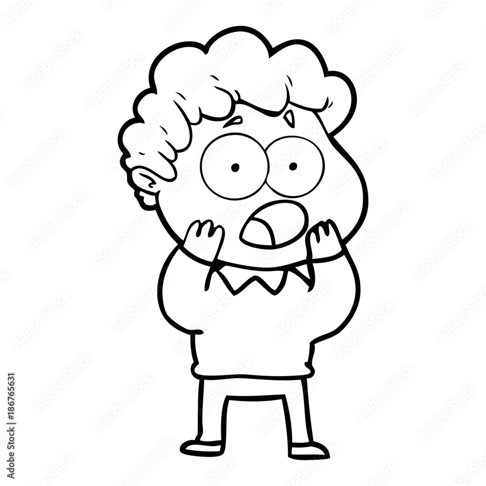 cartoon man gasping in surprise cartoon man gasping in surprise