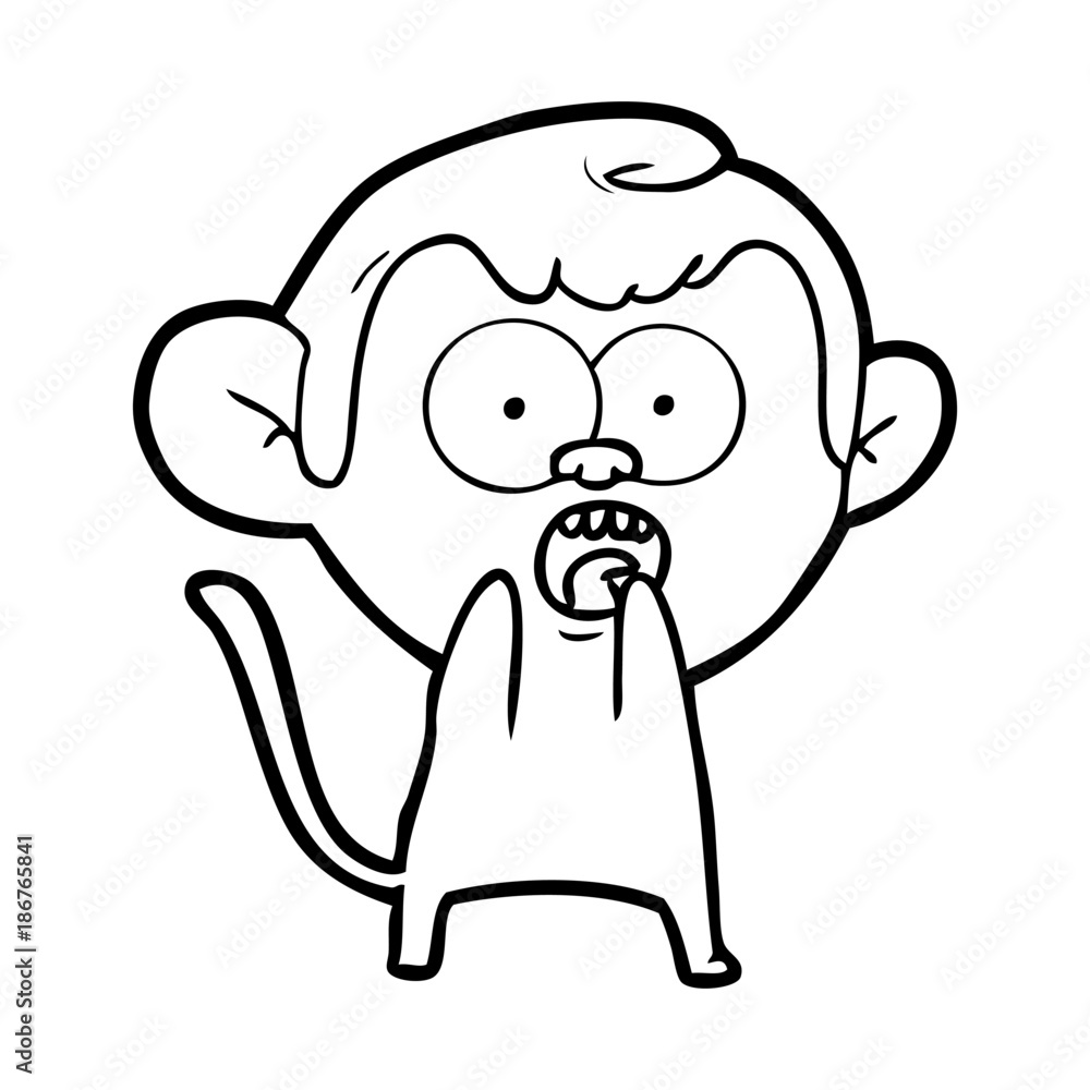 cartoon shocked monkey cartoon shocked monkey