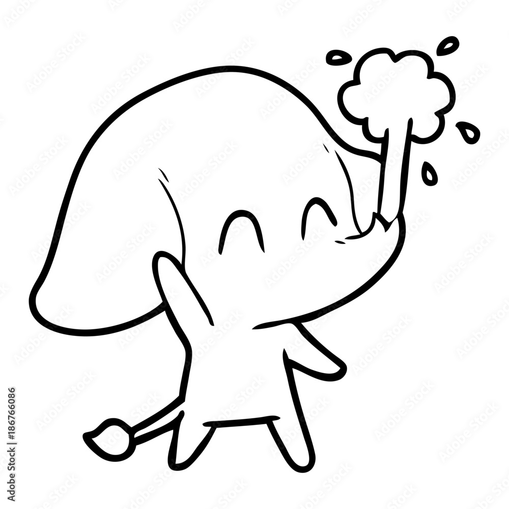 cute cartoon elephant spouting water cute cartoon elephant spouting water