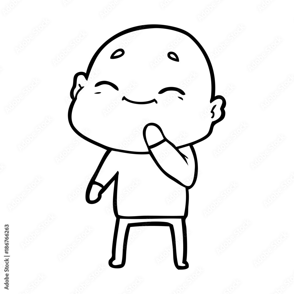 happy cartoon bald man happy cartoon bald man
