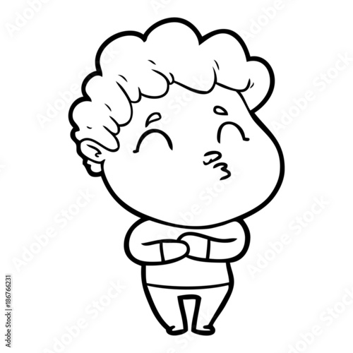 cartoon man pouting