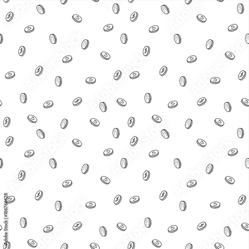 Vector coins doodle