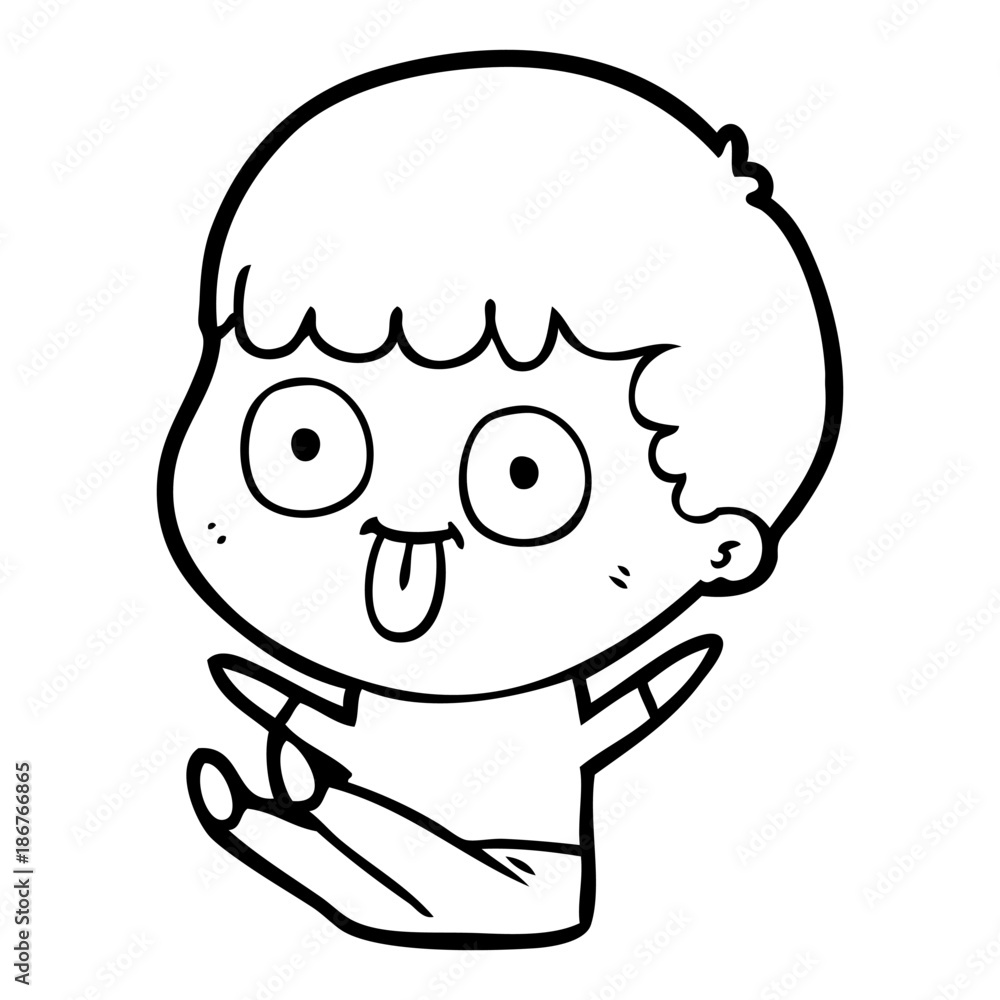 cartoon man staring