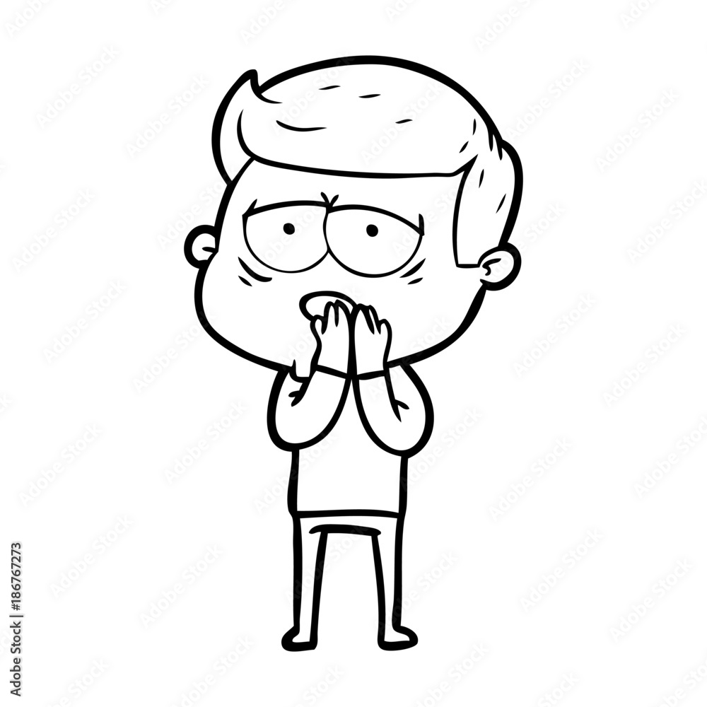 cartoon tired man cartoon tired man