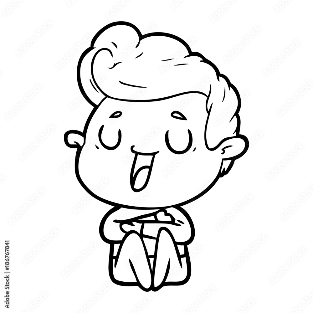 Fototapeta premium happy cartoon man