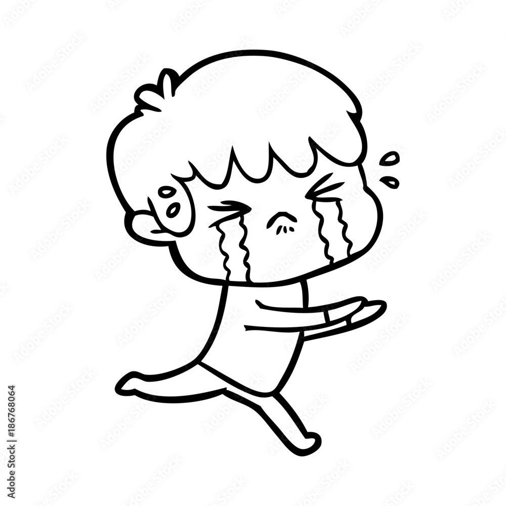 cartoon boy crying