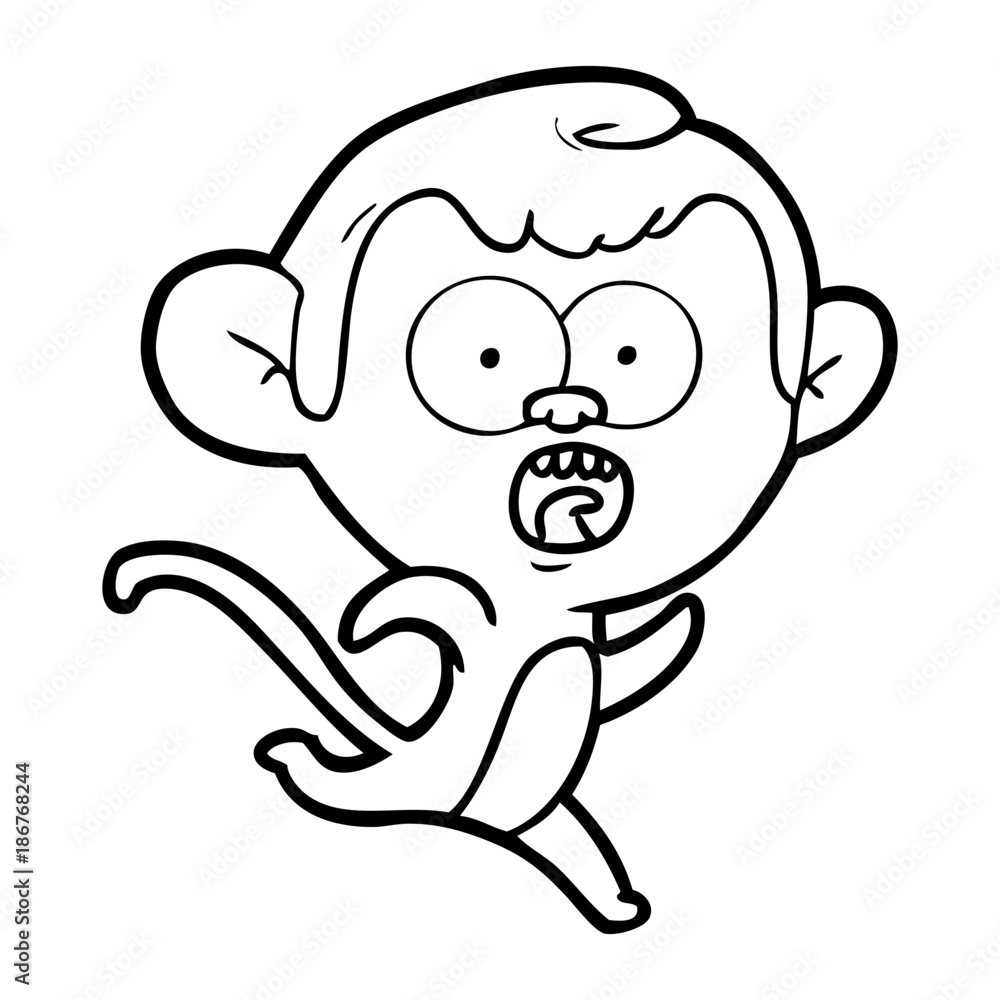 cartoon shocked monkey cartoon shocked monkey