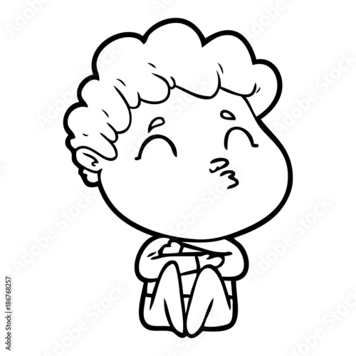 cartoon man pouting