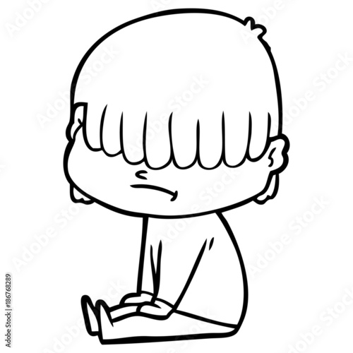 cartoon boy with untidy hair