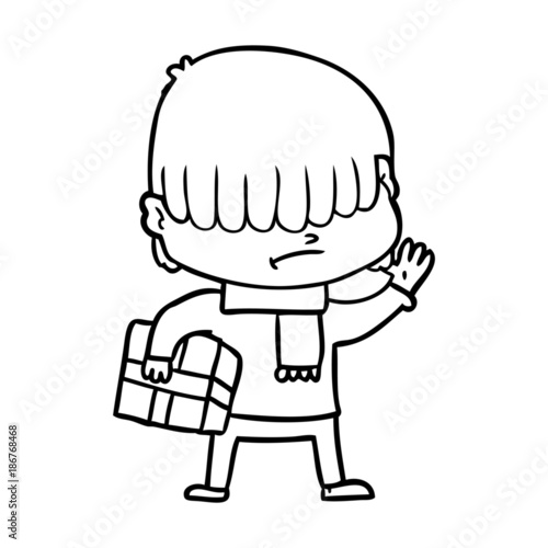 cartoon boy with untidy hair