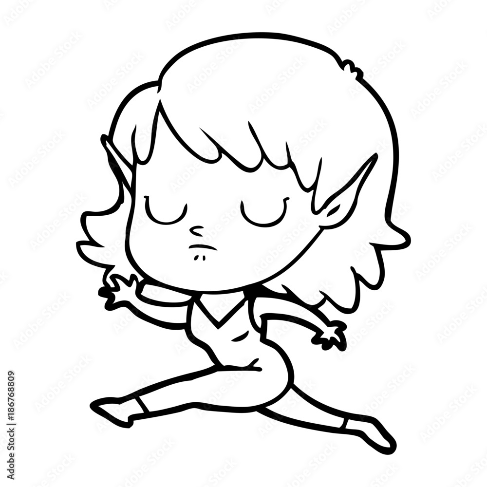 cartoon elf girl cartoon elf girl