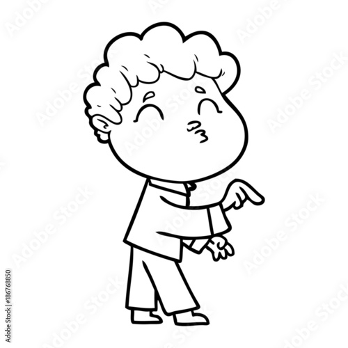 cartoon man pouting