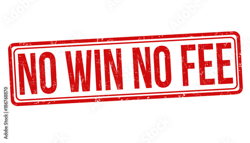 No win no fee grunge rubber stamp