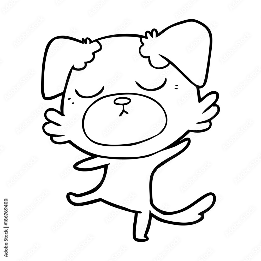 Fototapeta premium cute cartoon dog
