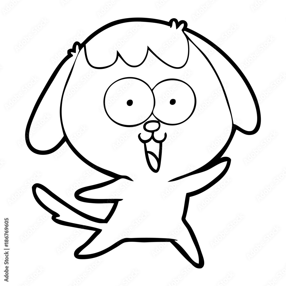 Obraz premium cute cartoon dog