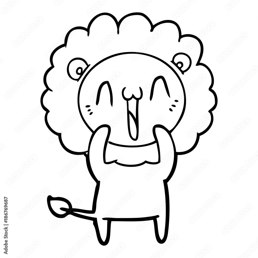 happy cartoon lion happy cartoon lion