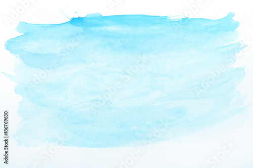 Blue watercolor horizontal gradient background. The middle is lighter than other sides of the image.