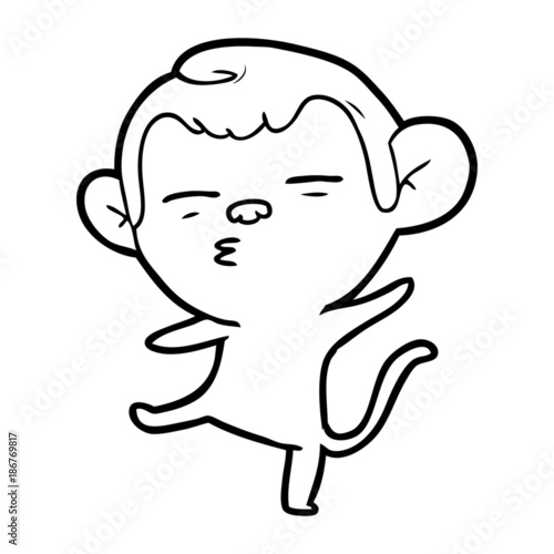 cartoon suspicious monkey