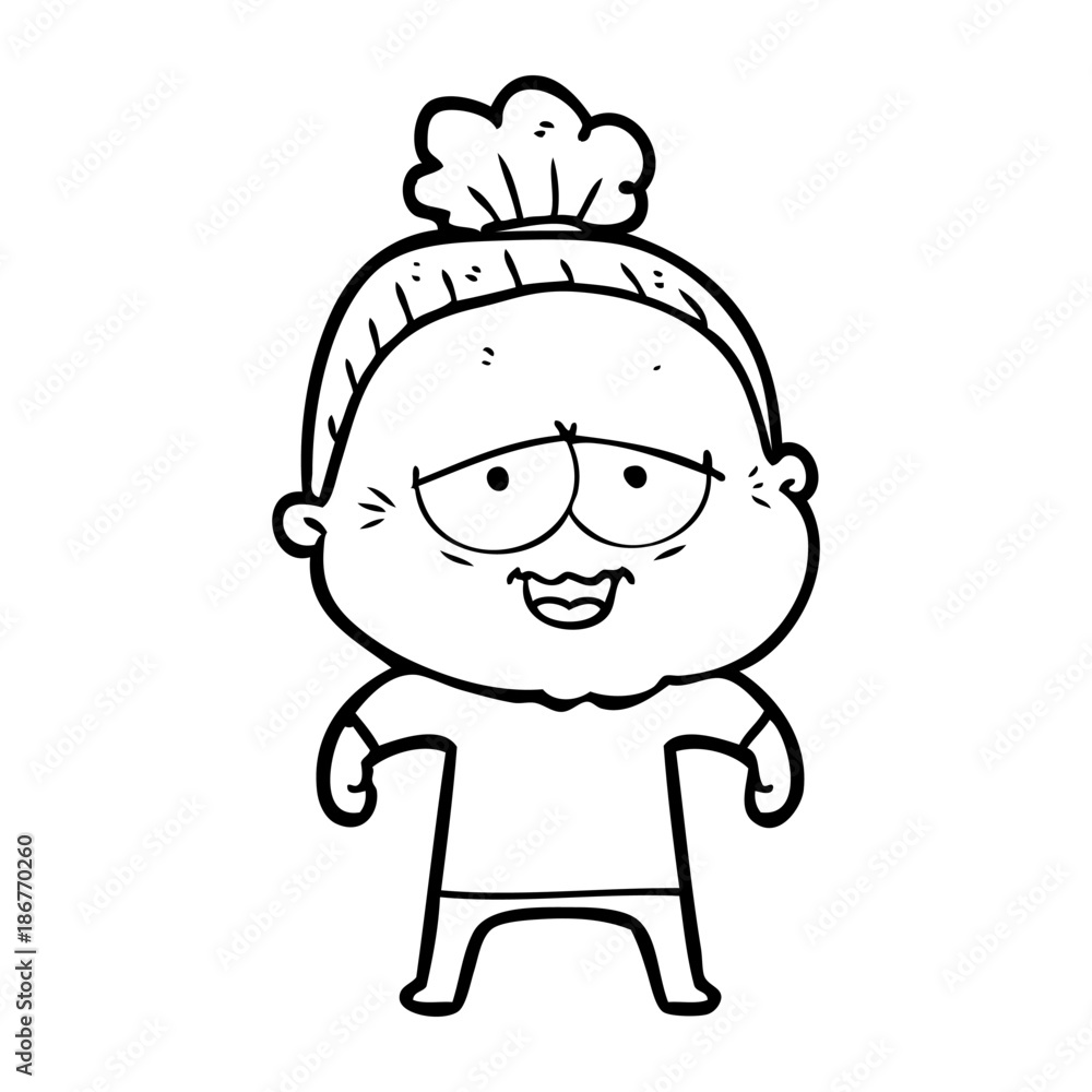 cartoon happy old lady cartoon happy old lady