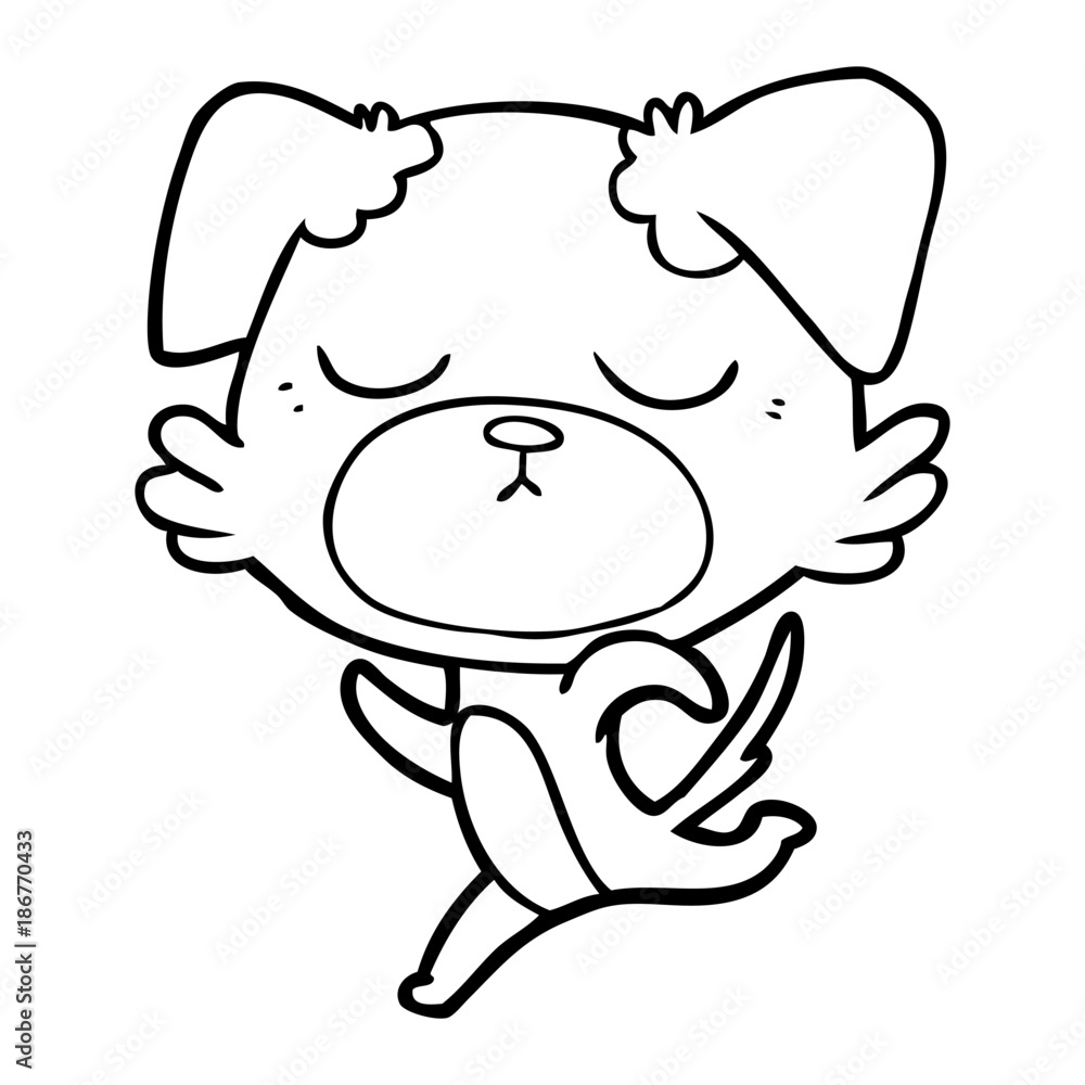 Fototapeta premium cute cartoon dog