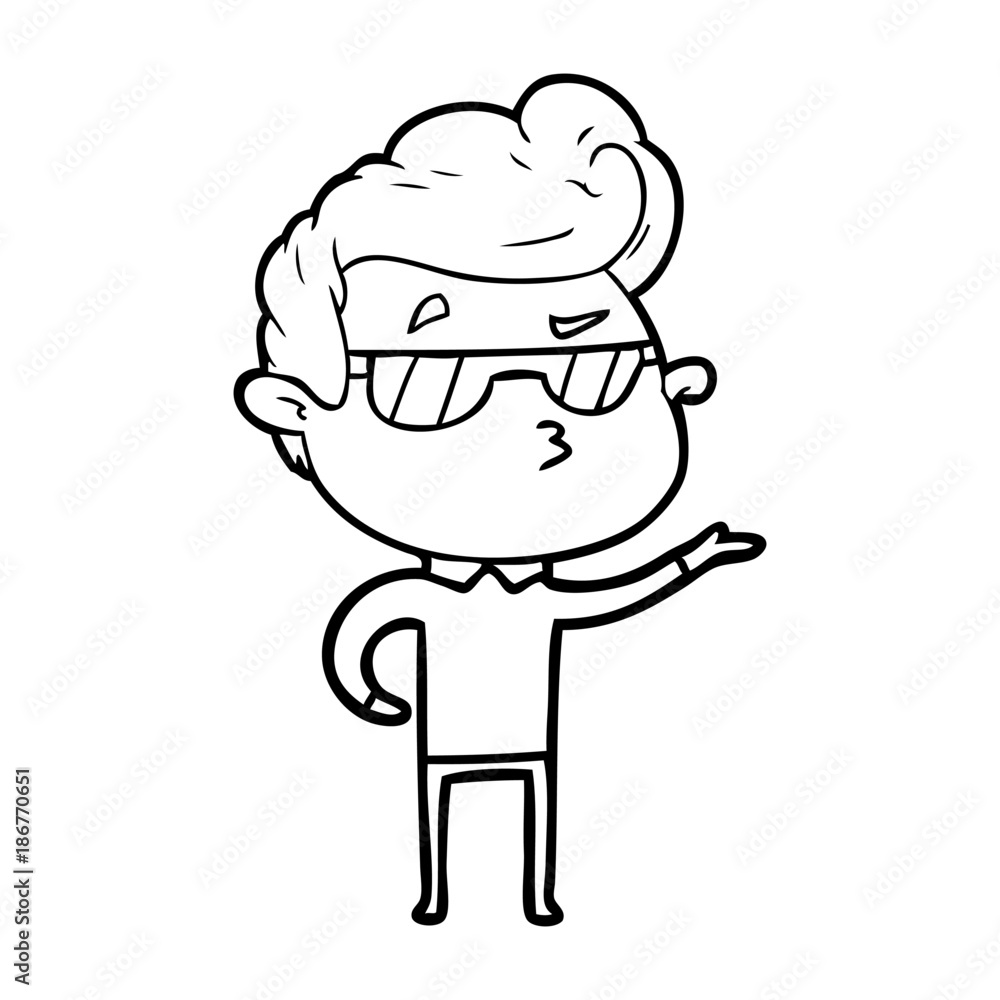 cartoon cool guy