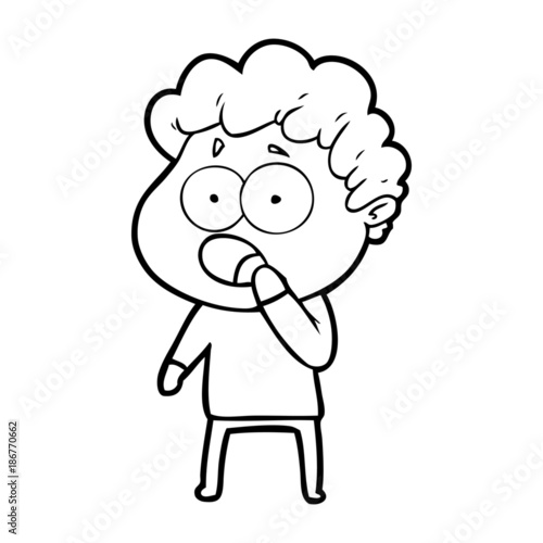 cartoon man gasping in surprise