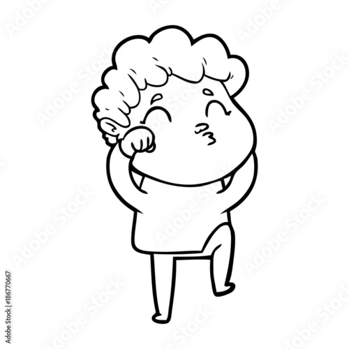 cartoon man pouting