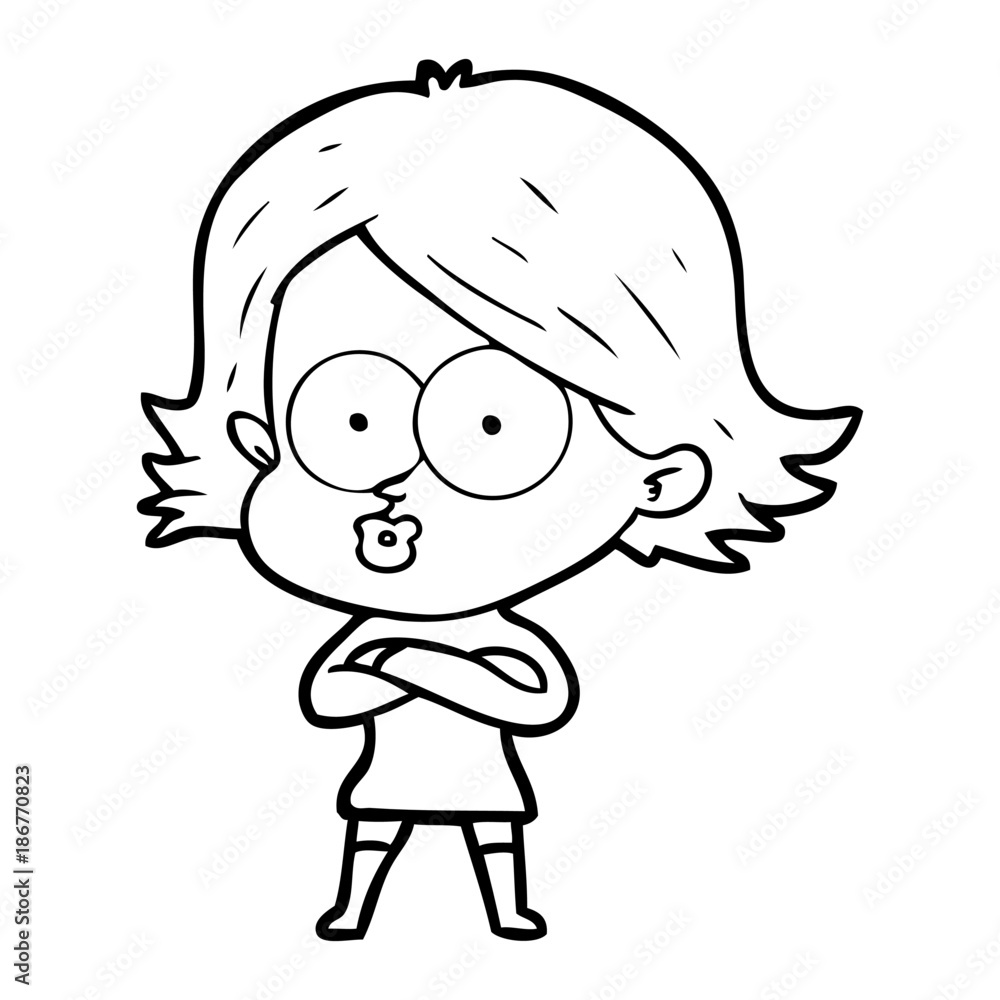 cartoon girl pouting cartoon girl pouting