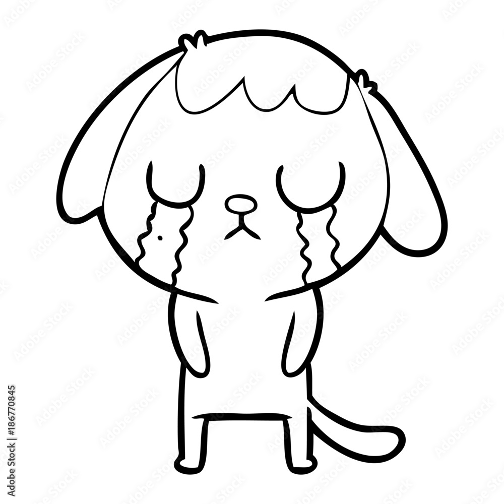 cute cartoon dog crying cute cartoon dog crying