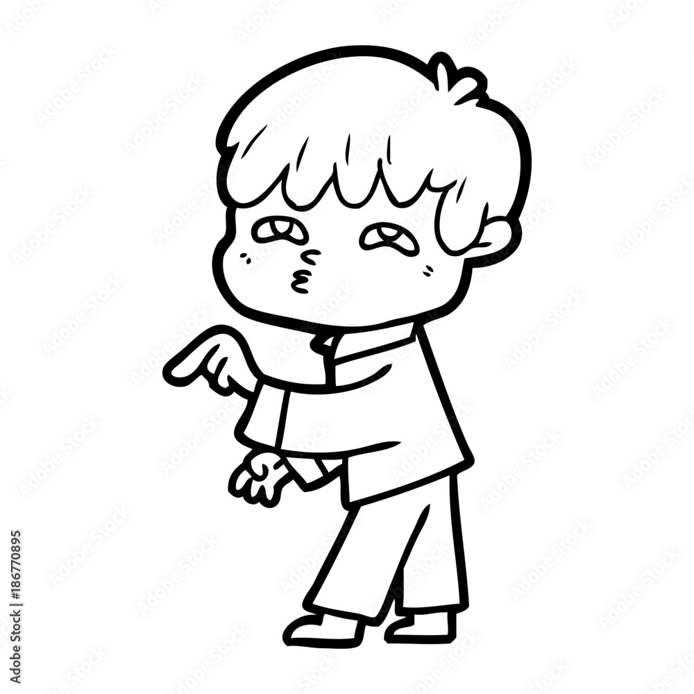 cartoon curious man cartoon curious man