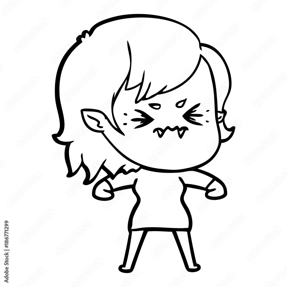 annoyed cartoon vampire girl annoyed cartoon vampire girl