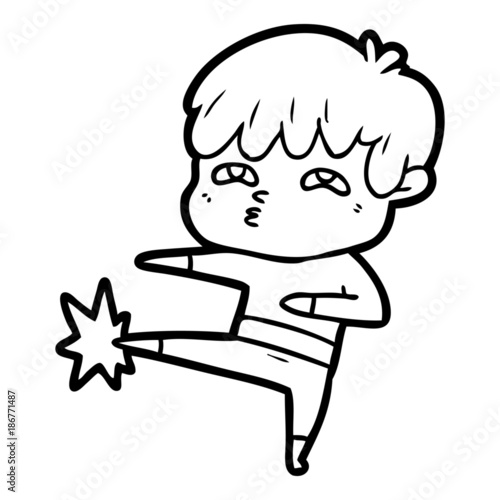 cartoon curious man