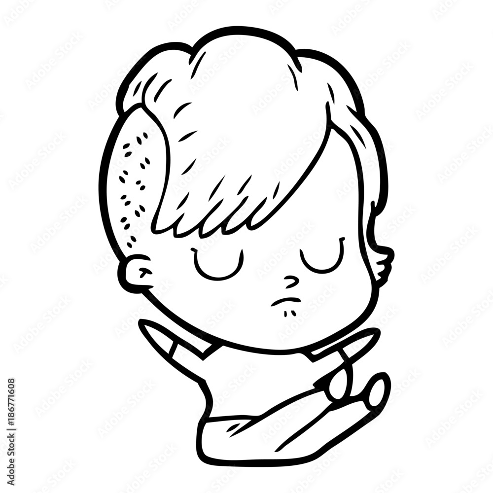 Fototapeta premium cartoon woman