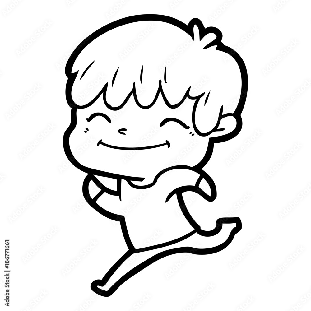 cartoon happy boy