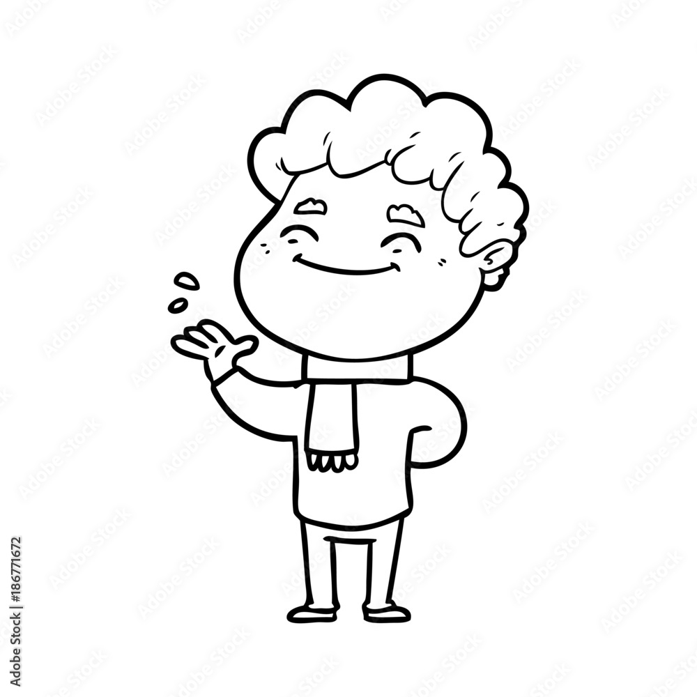 cartoon friendly man cartoon friendly man
