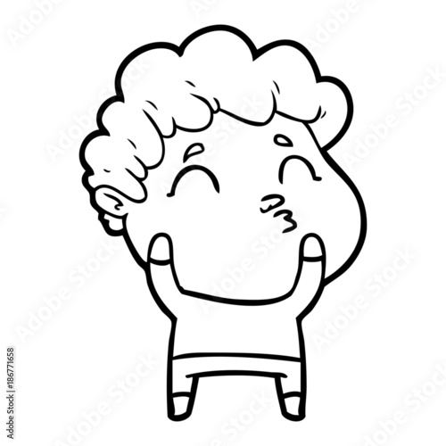 cartoon man pouting