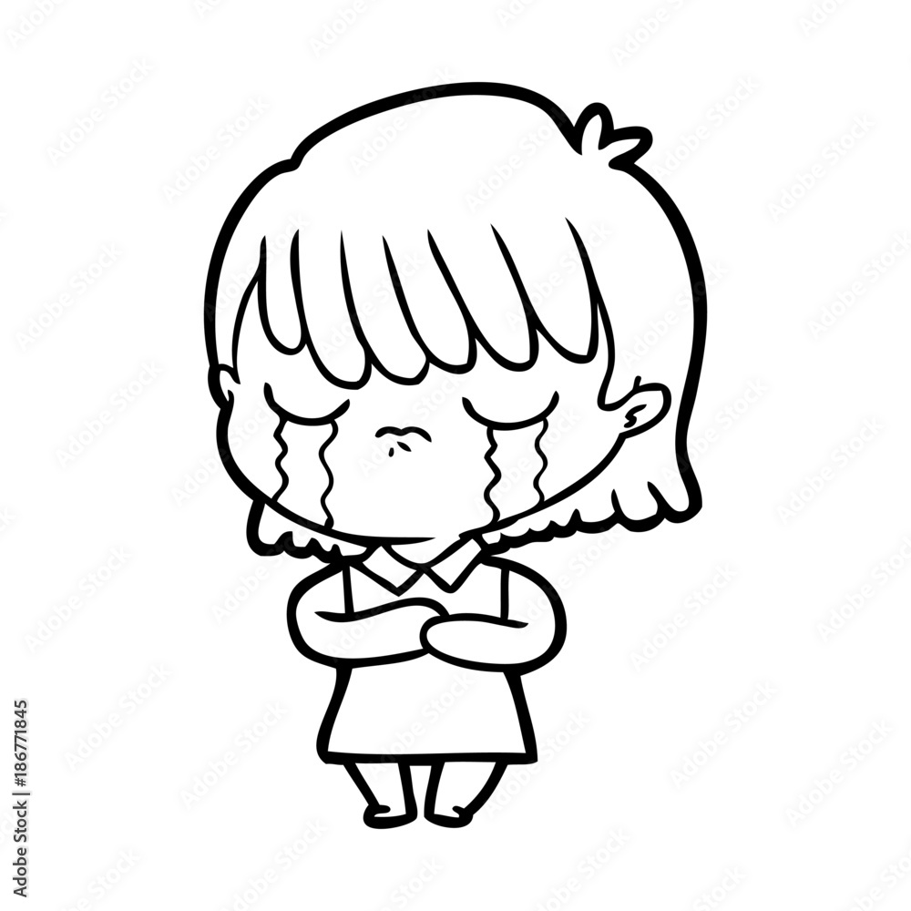 cartoon woman crying cartoon woman crying