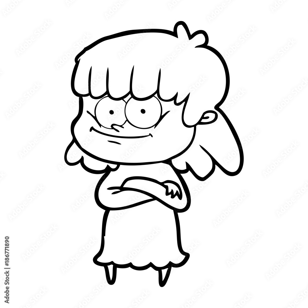 cartoon smiling woman cartoon smiling woman