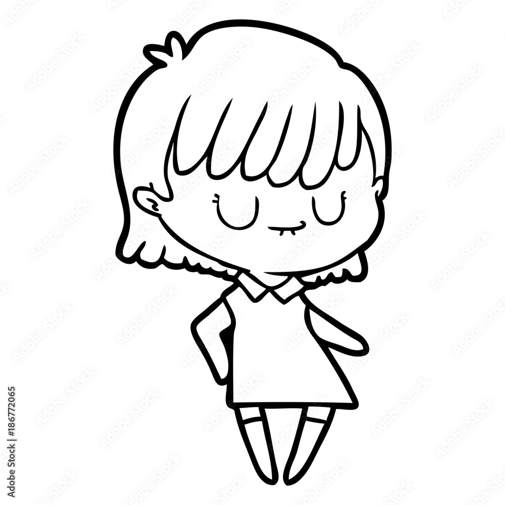 Obraz premium cartoon woman