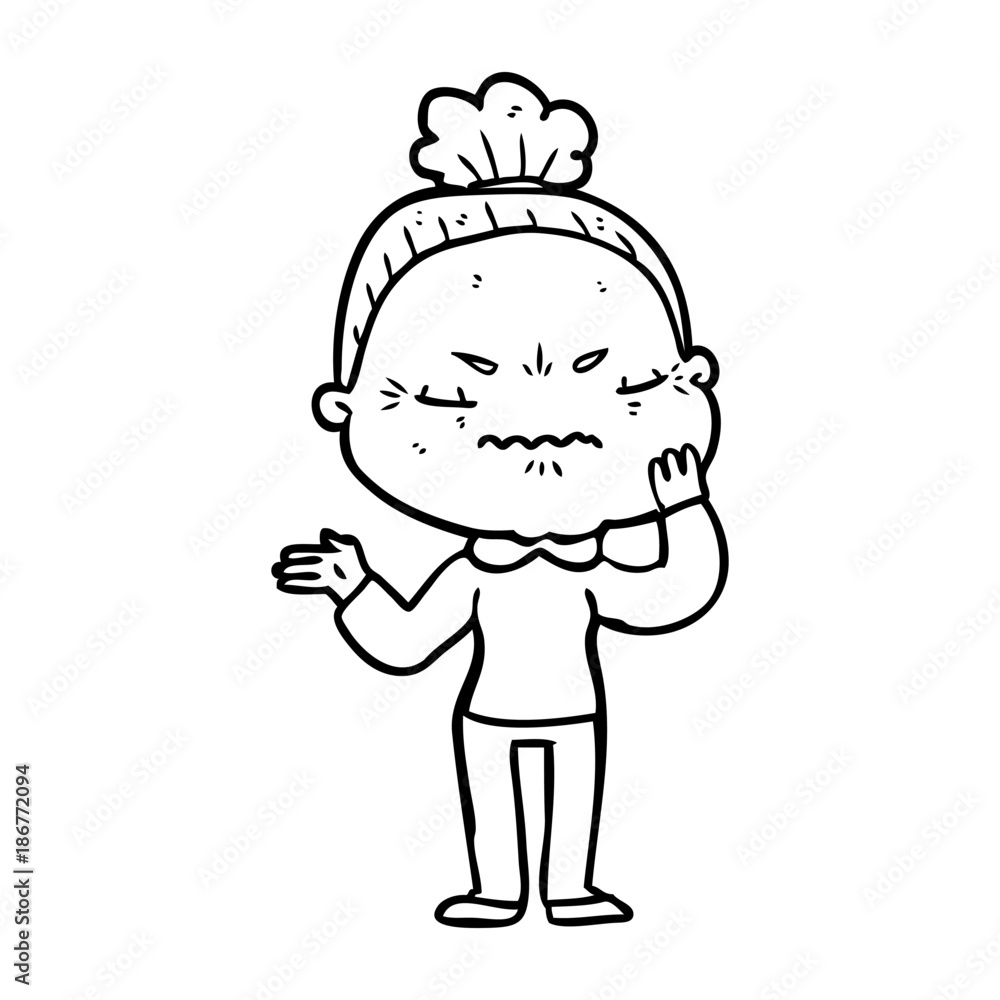 cartoon annoyed old lady cartoon annoyed old lady