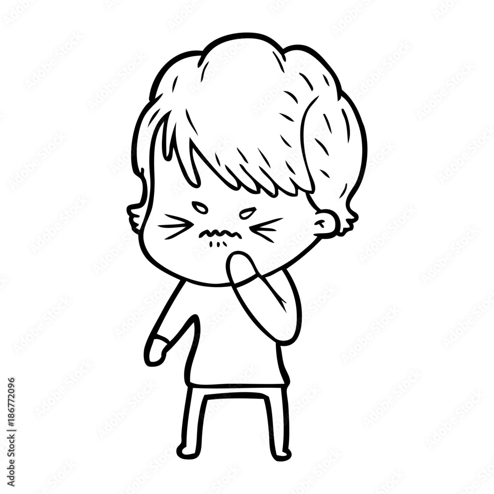 cartoon frustrated woman cartoon frustrated woman