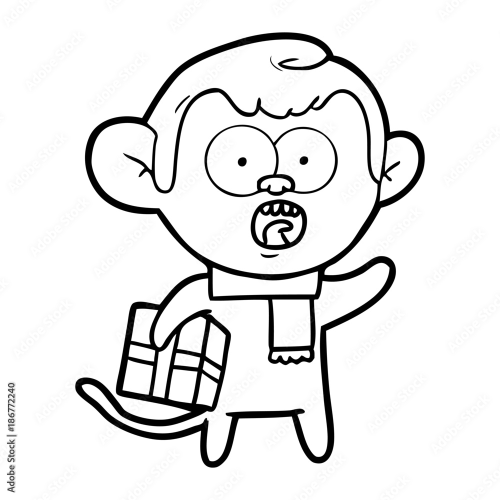 cartoon shocked monkey cartoon shocked monkey