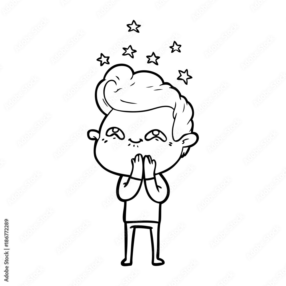cartoon excited man cartoon excited man