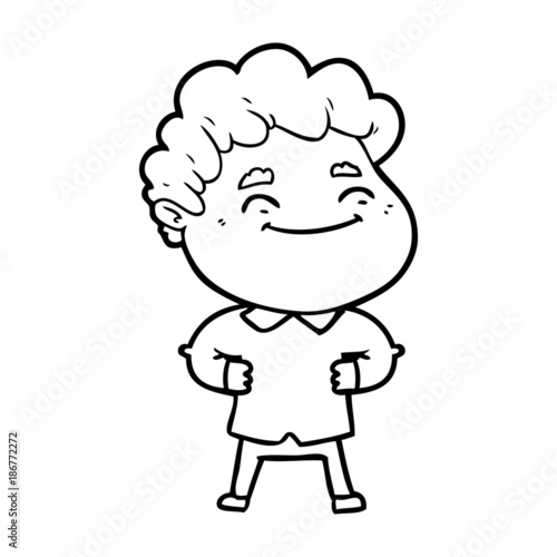 cartoon friendly man