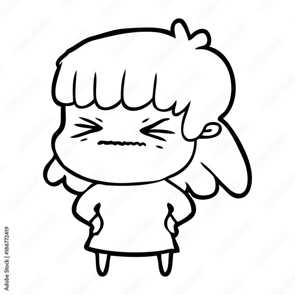 cartoon angry girl cartoon angry girl