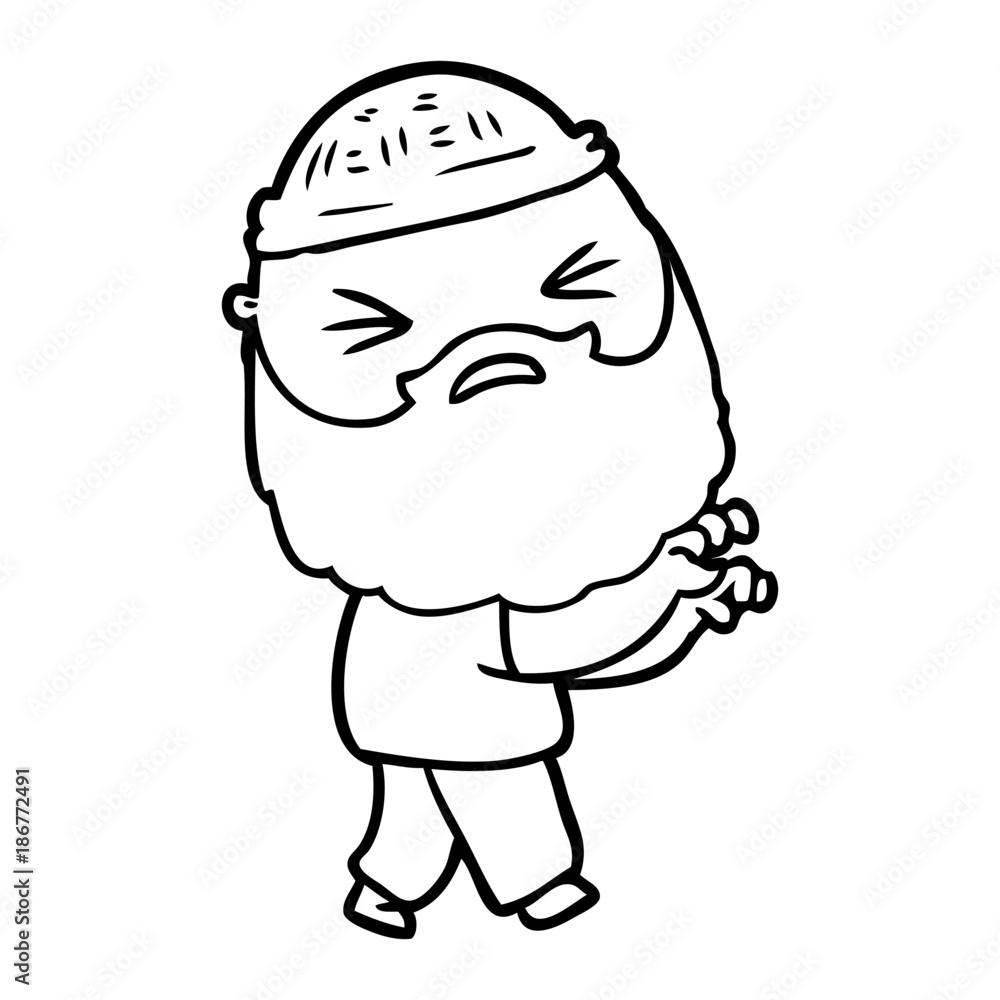 cartoon man with beard cartoon man with beard