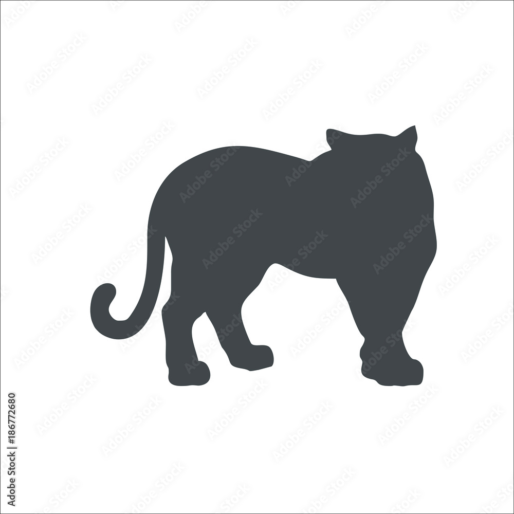 Fototapeta premium Tiger icon. Vector Illustration