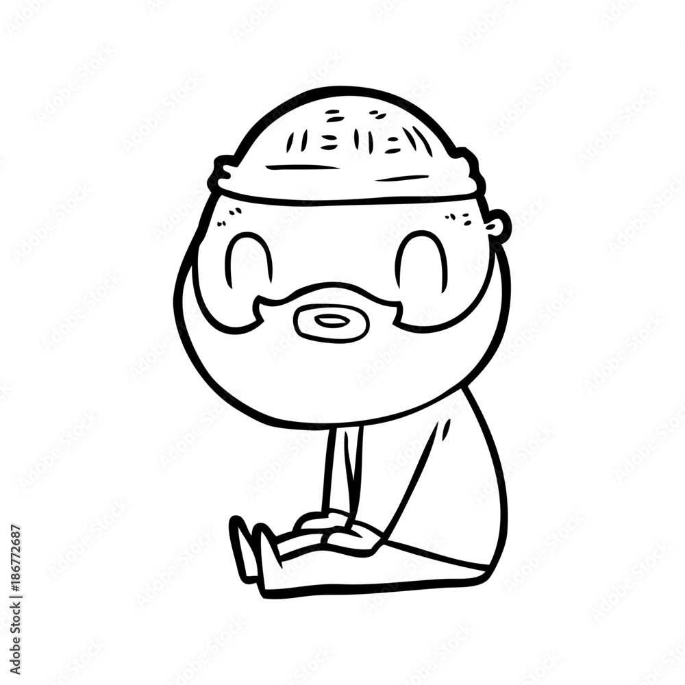 cartoon bearded man cartoon bearded man