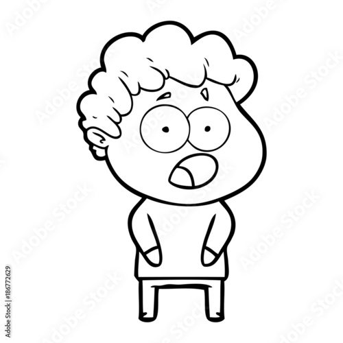 cartoon shocked man